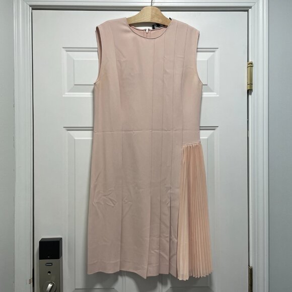 Theory Crepe Pleated Day Dress - Picture 9 of 16